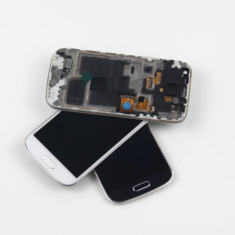 Подходит для Samsung Galaxy S4 Mini i9190 i9192 i9195 LCD сенсорный экран дигитайзер в сборе рамка