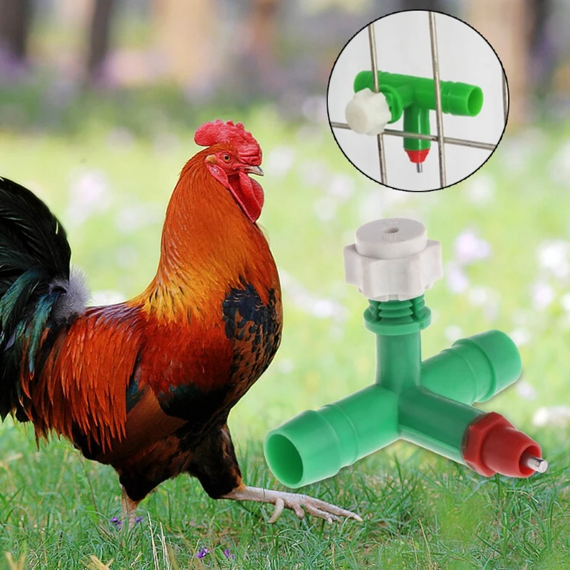 

20 Pcs Poultry Chicken Nipple Drinker Automatic Poultry Feeder Waterer Nipple Dispenser Chicken Feeding Watering Tool