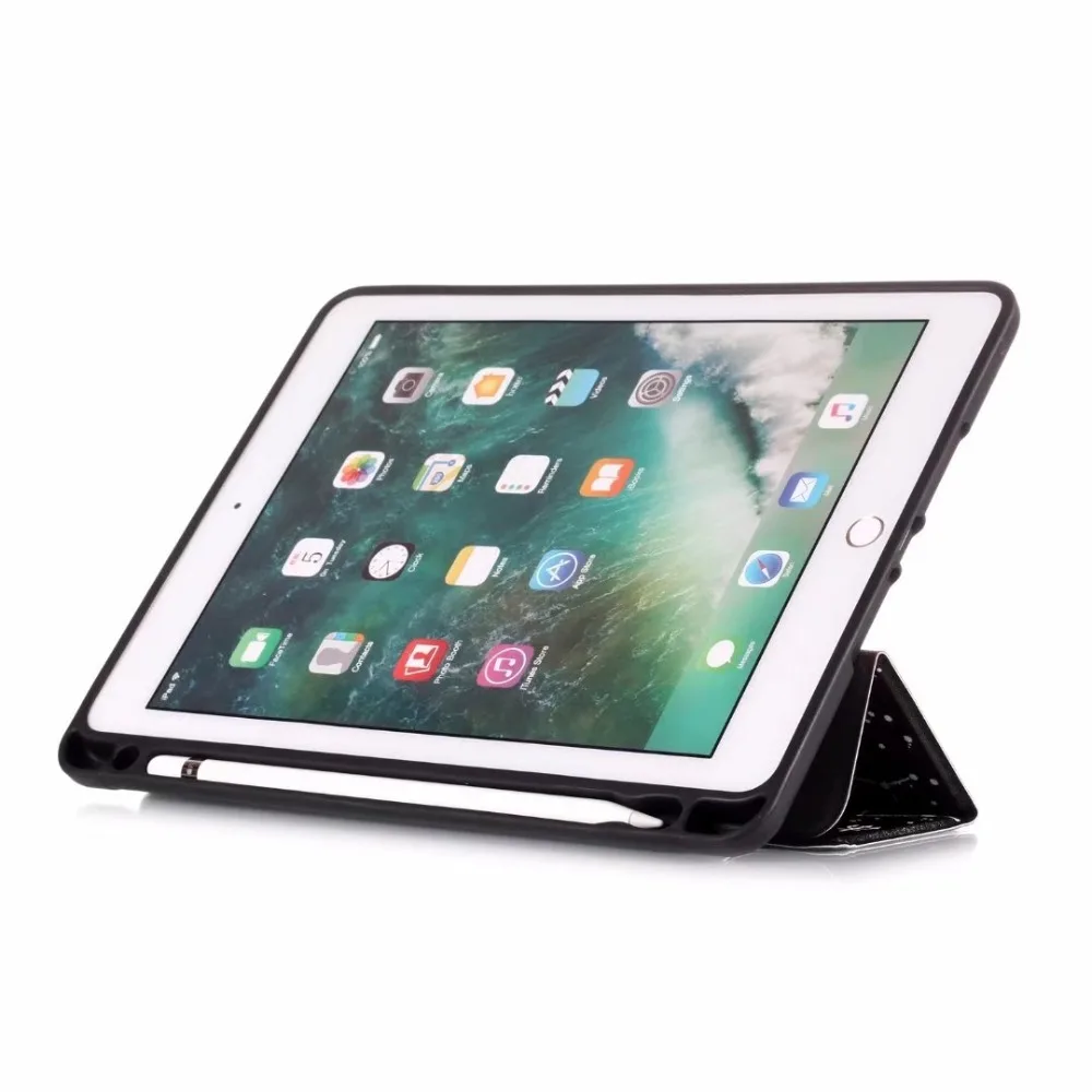 Чехол с карандашом для ipad 5/6 Air 1/2, умный чехол для ipad 9,7 A1822 A1893, магнитный чехол из искусственной кожи, чехол для планшета