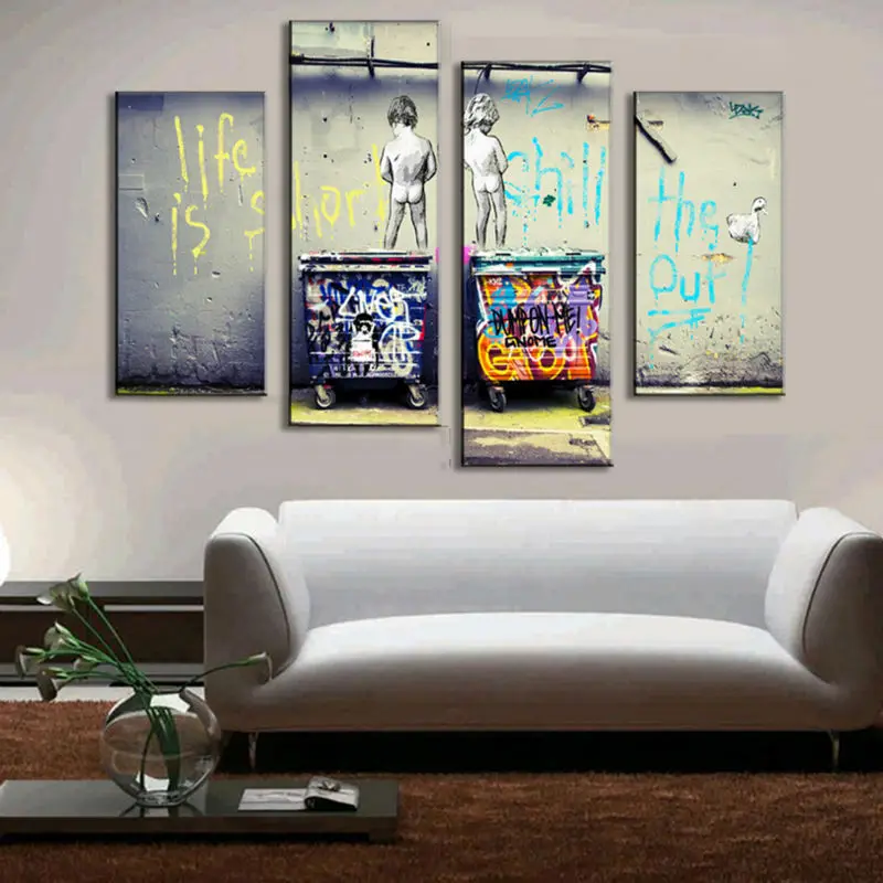 Хит продаж набор Banksy Art Life Is Short Chill The Duck Out Классический абстрактный Рисунок