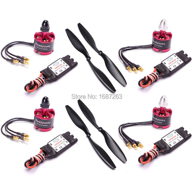 2212 920KV CW CCW бесщеточный двигатель 2 3S + 30A Simonk ESC w/ 5V 2A BEC 1045 Prop для F450 F550 S550 Multicopter|30a simonk