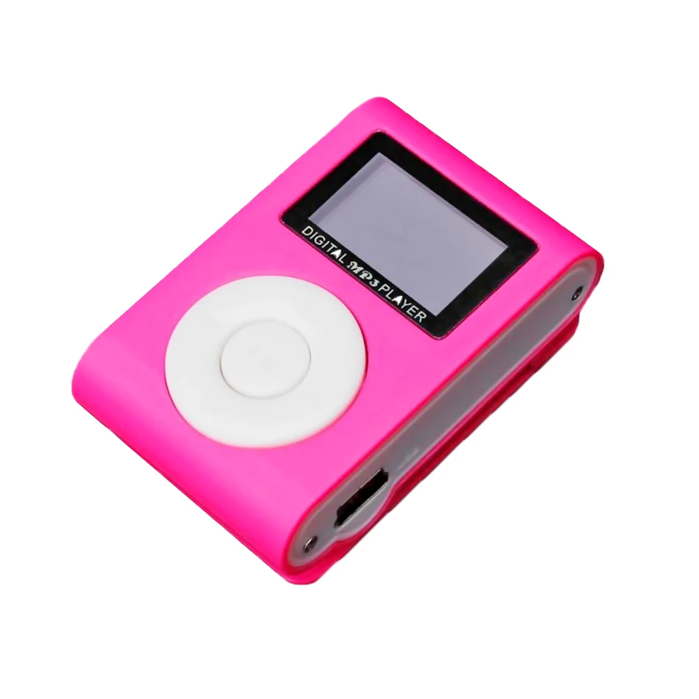 Портативный мини MP3-плеер с зажимом спортивный музыкальный плеер Walkman MP3 с TF слотом приятный звук для бега спортивный музыкальный плеер Walkman - Цвет: Розовый