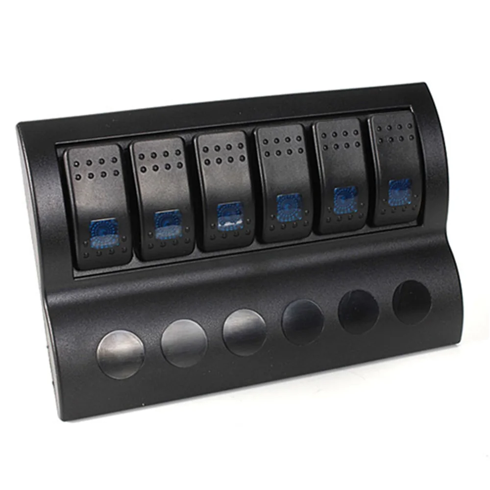6 кнопочный кулисный переключатель для автомобиля морского каравана панель с