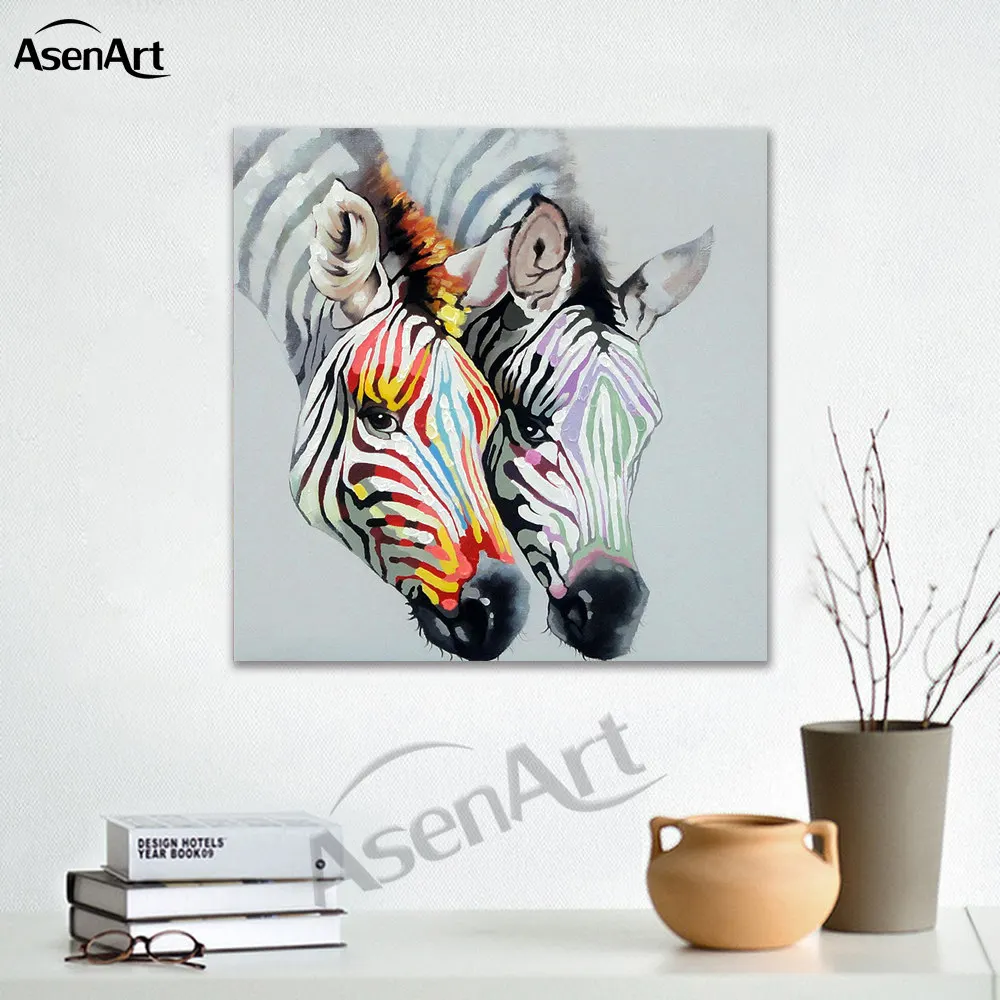 Картина с изображением животных счастливой зебры забавная мультяшная картина