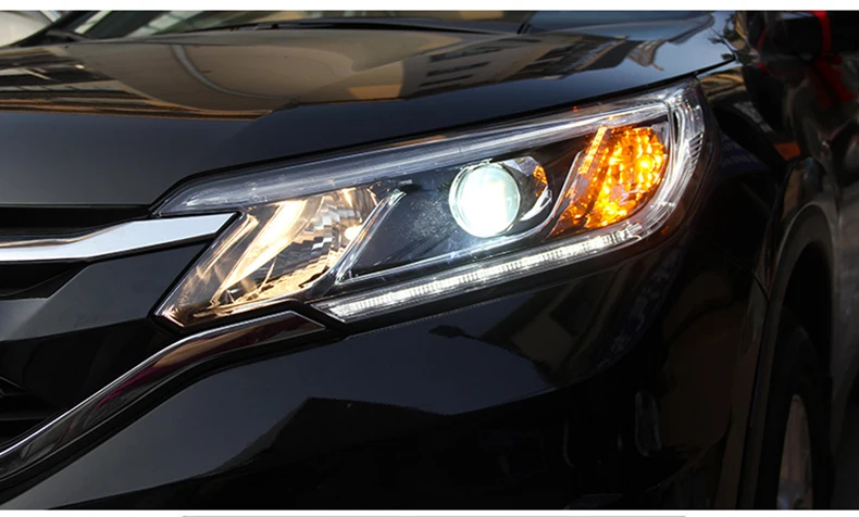 KOWELL автомобильный Стайлинг для Honda headlights CRV фары Головной фонарь светодиодный DRL передний свет Биксеноновые линзы ксеноновые HID