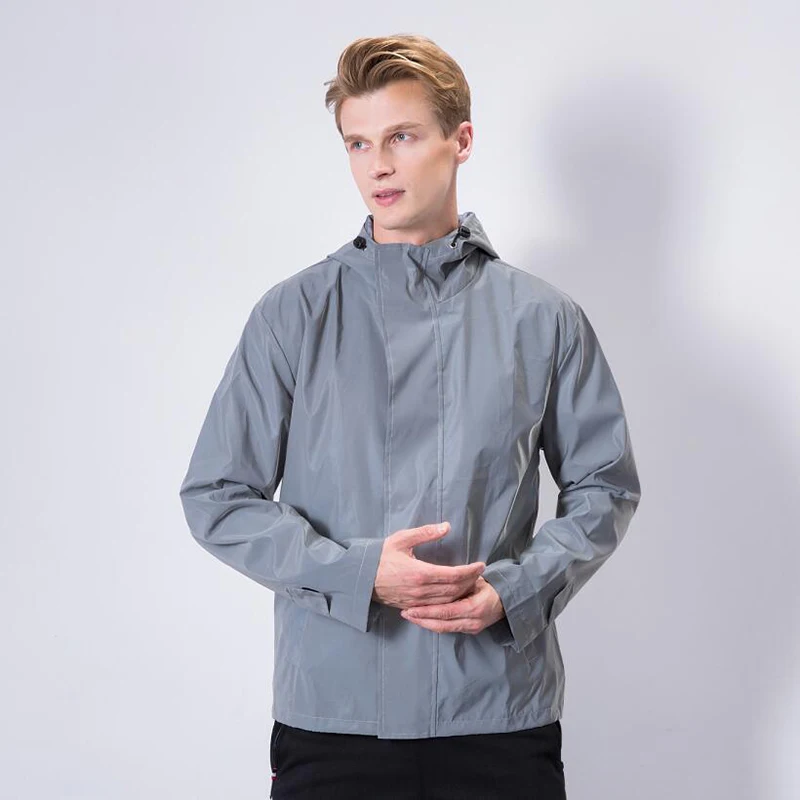 Мужская Светоотражающая куртка ABOORUN водонепроницаемая ветровка в стиле хип хоп с