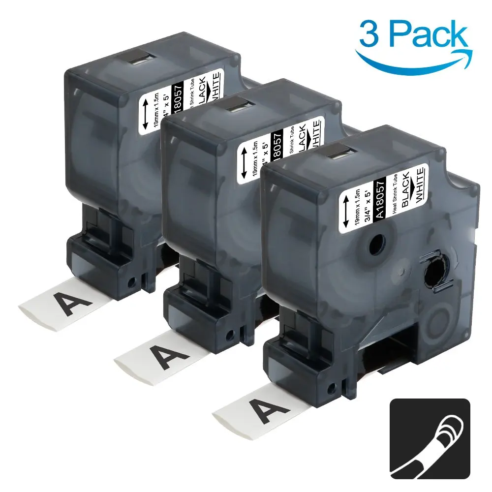 Промышленные термоусадочные трубки 19 мм совместимые с DYMO 18057 Rhino 3/4 дюйма для 4200 5200