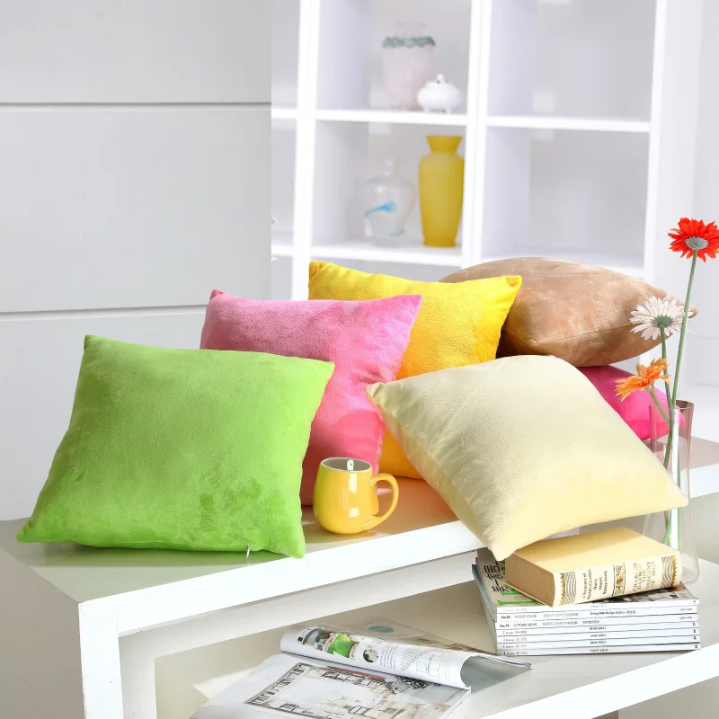 1 шт. яркие одноцветные Декоративные наволочки для дивана домашний декор