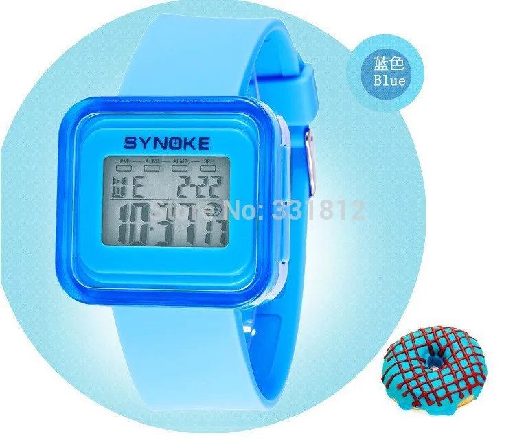 Synoke дети цифровые часы открытый спортивные будильник секундомер