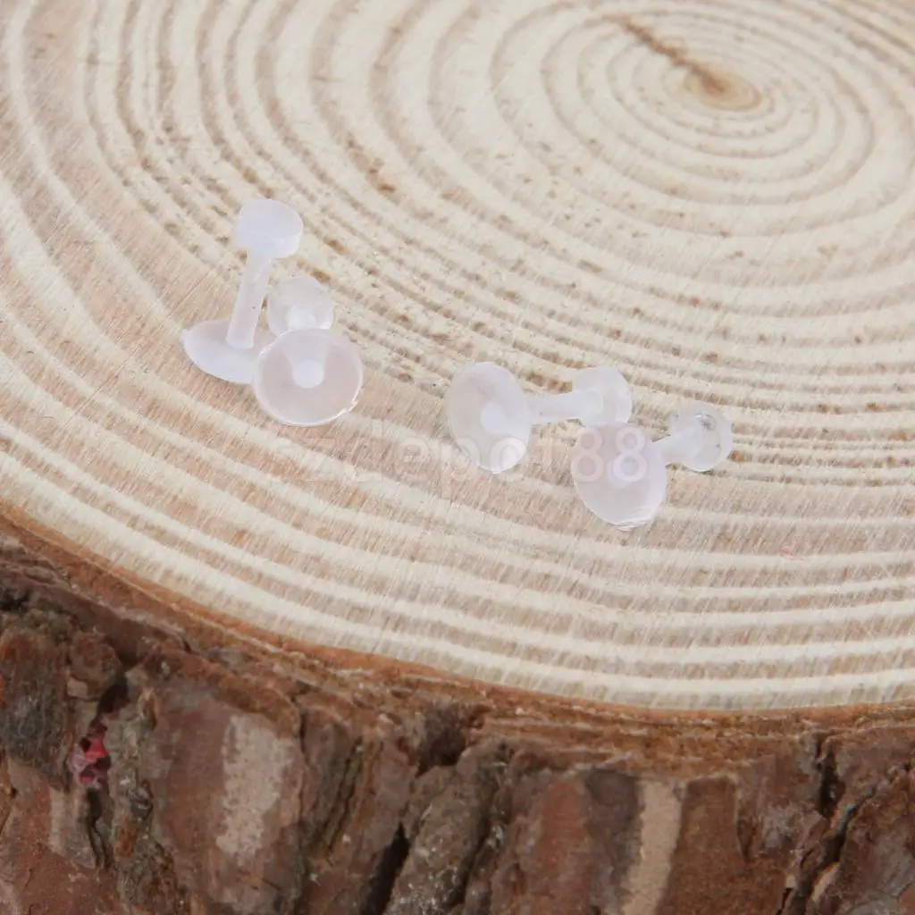 10Pcs Clear Acrylic Nose Studs Ring Retainers Bars Body Piercing Ladies Jewelry | Украшения и аксессуары