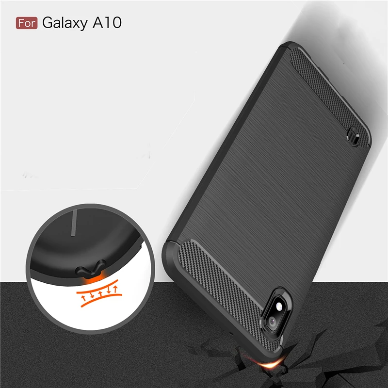 Для samsung Galaxy A10 чехол 1:1 моделирующий чехол из углеродного волокна противоударный чехол для телефона для samsung A 10 чехол Полная защита бампер