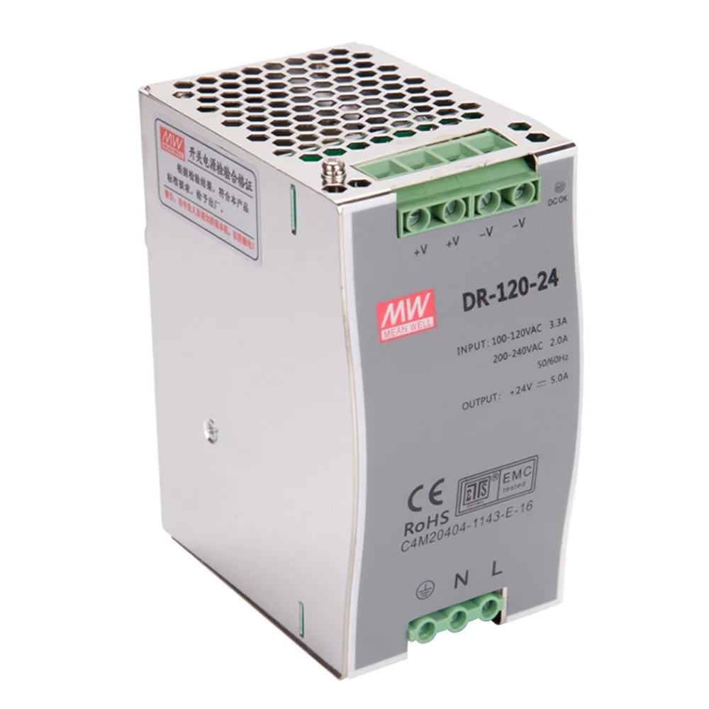 DR-120 120W одиночный выход 12V 15V 24V 36V 48V din-рейка импульсный источник питания
