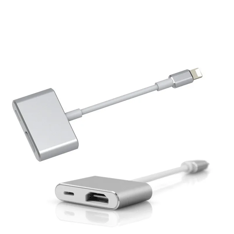 ABS/алюминиевый сплав цифровой AV HDMI адаптер 4K USB кабель Разъем до 1080P HD для iPhone X/8 P/6/6