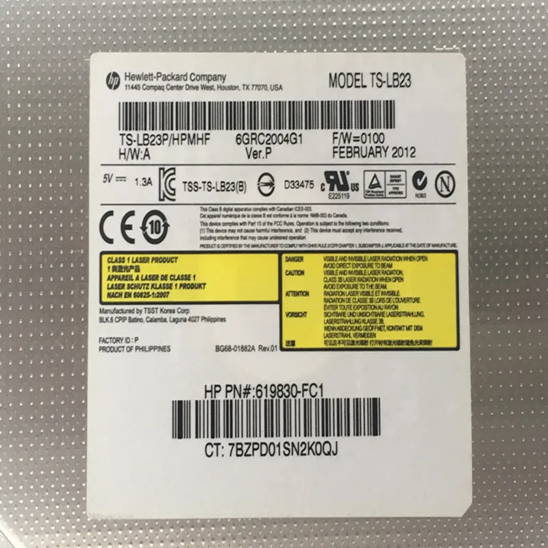 Подлинный высокоскоростной 6X TS-LB23BD-ROM Blu ray привод TS-LB23P