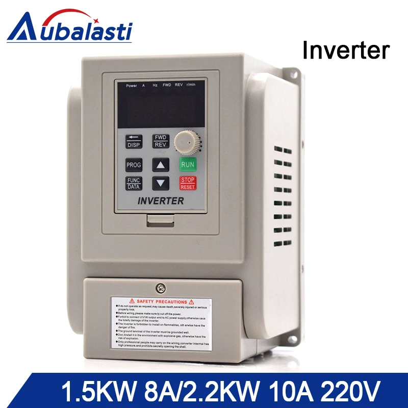 Aubalasti 1.5KW 2.2KW Инвертор VFD однофазный 220В преобразователь частоты привод двигатель