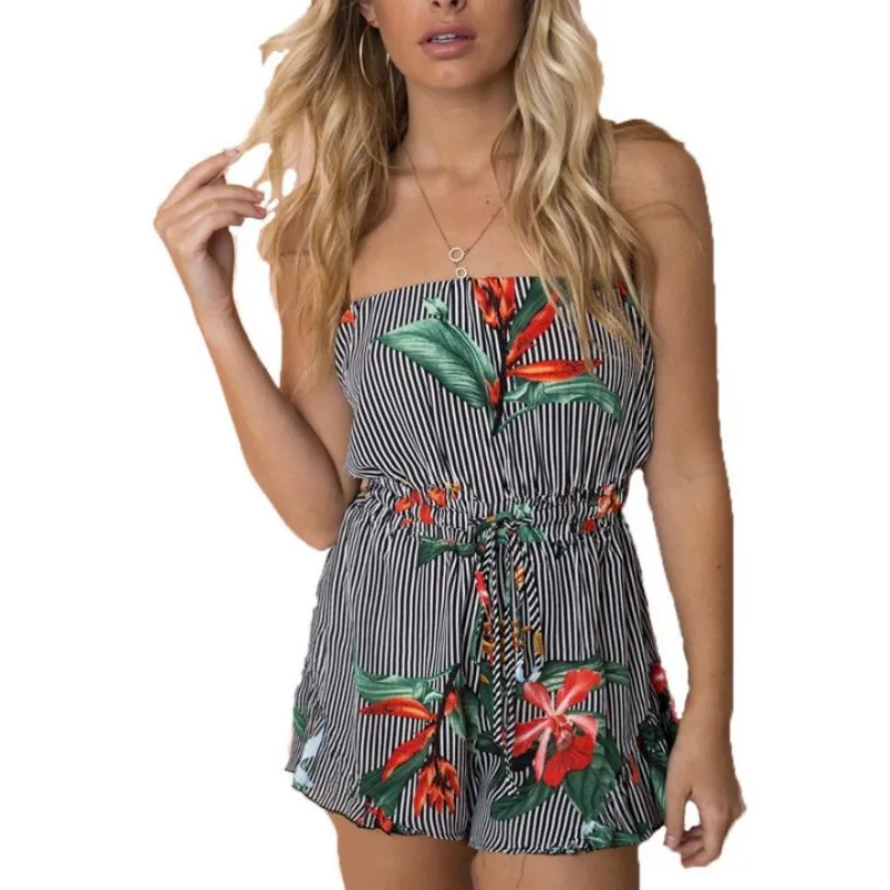 Femme комбинезон летние каникулы Boho Для женщин Playsuit Элегантный Модные комбинезоны s моно Mujer|Комбинезоны c
