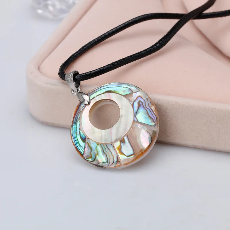 Olowu летнее пляжное ювелирное изделие Abalone Paua ожерелье из натуральной раковины