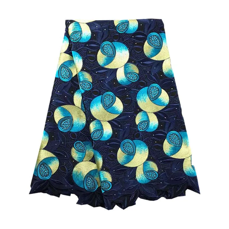 Turquoise Blue Высокое качество в нигерийском стиле швейцарская маркизет Чистая кружево или африканский тюль сетки ткань 030 темно хлопок для вечеринки свадебное платье - Цвет: Turquoise Blue