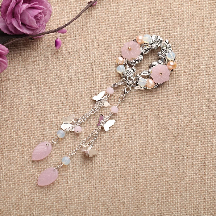 Pink pair Хан элемент головной убор в стиле ханьфу для волос аксессуары-кисточки костюм Шпилька заколка шпилька маленькие свежие на каждый день в Корейском стиле зажим - Цвет: Pink pair