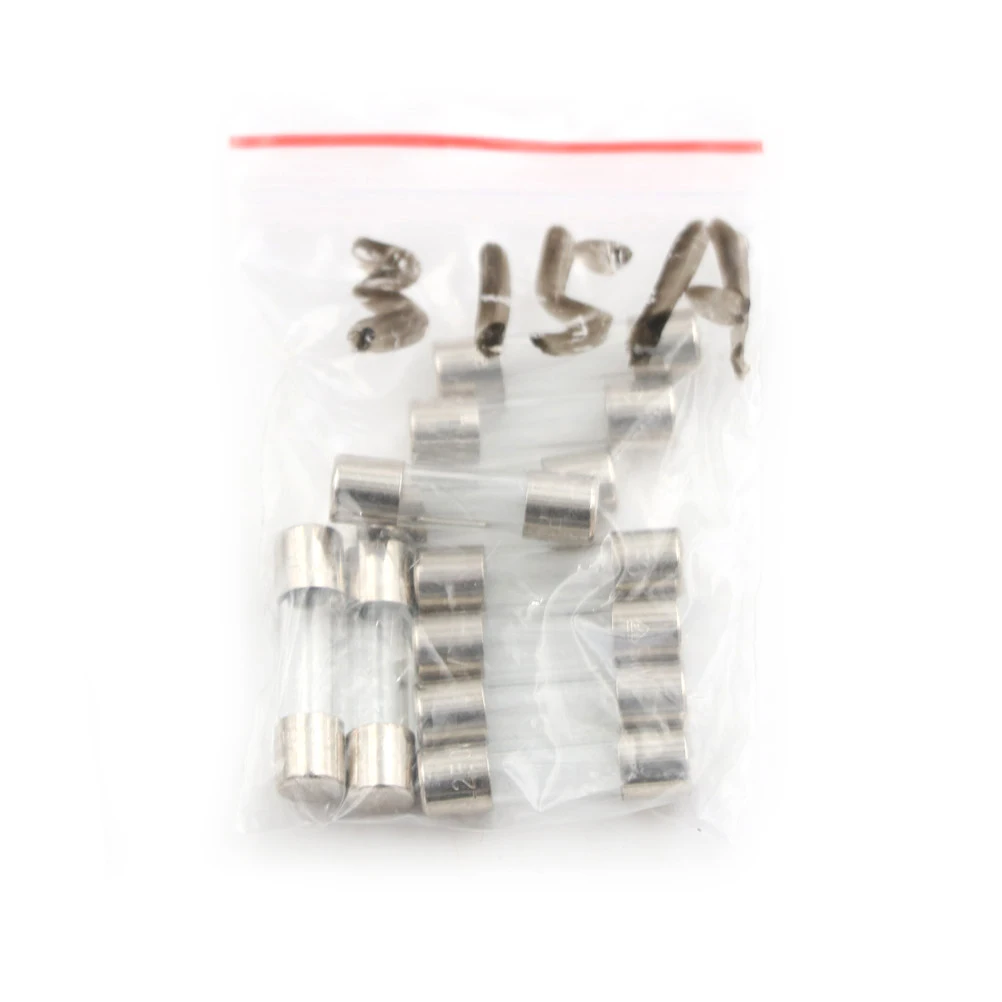 

10Pcs Fast Quick Blow Glass Tube Fuse Assorted Kit Fast Blow Glass Fuses 5mm (Diameter) x 20mm (Length) 315mA / 0.315Amp