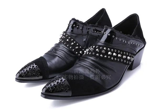 Мужские классические туфли Chaussure Homme в Корейском стиле оксфорды с металлическим