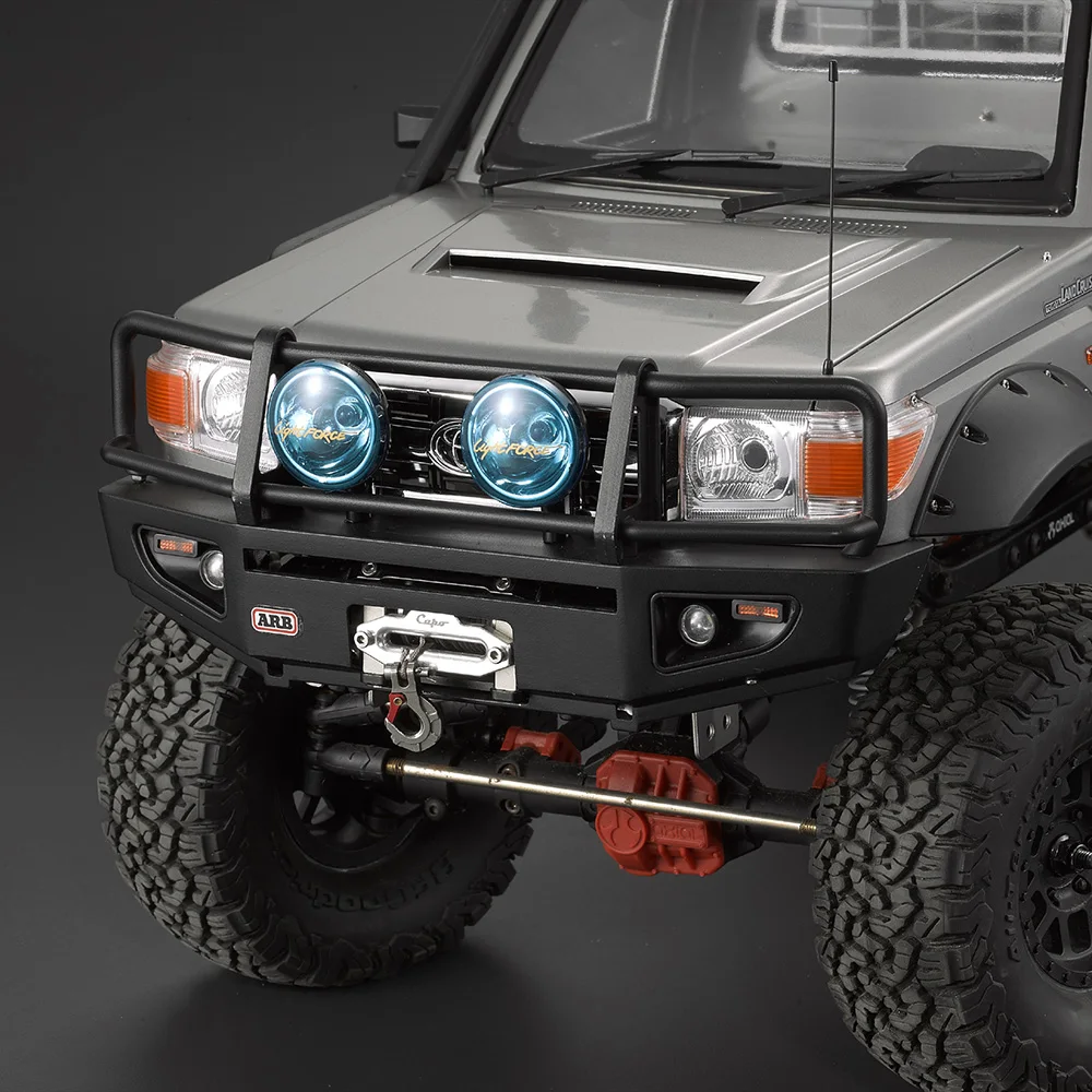 Передний бампер из сплава со светодиодный светильник лампой для RC4WD TF2 LWB Axial SCX10 2