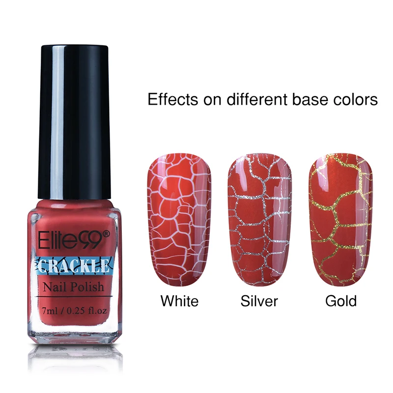 Elite99 Crackle УФ гель лак для ногтей Цвет Vernis Полупостоянный Гель-лак для маникюра верхний слой блеск Гибридный гвоздь Art - Цвет: 7833