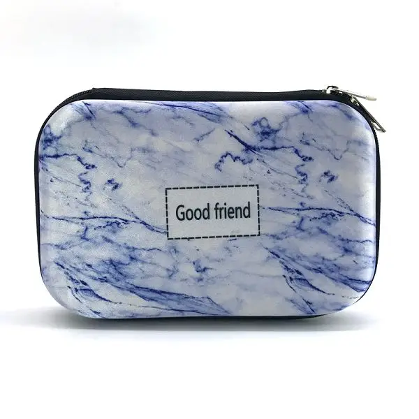 Blue Мраморный пенал для карандашей Trousse Scolaire Garcon Stylo Kawaii офисные и школьные принадлежности большой пеннен Etui детский пенал - Цвет: Blue