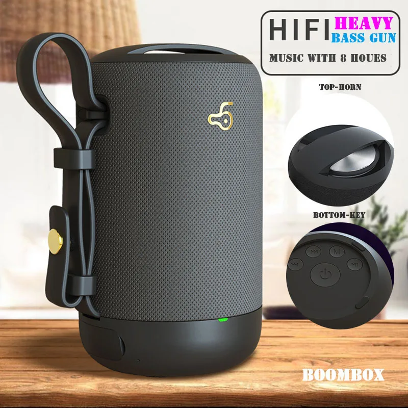 8 часов TWS бас портативный динамик Hifi сабвуфер беспроводной Bluetooth динамик водонепроницаемый Саундбар Бумбокс радио для xiaomi huawei