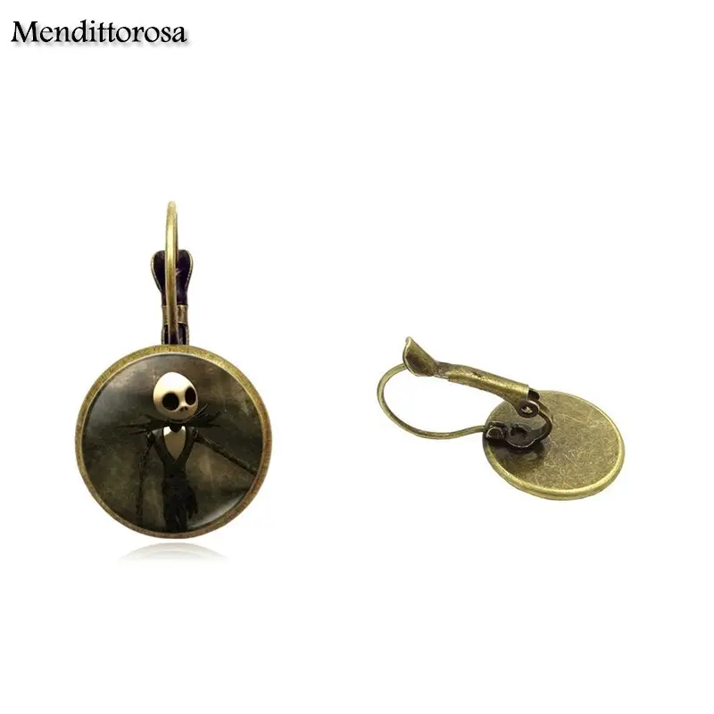 Серьги клипсы Mendittorosa Кошмар перед Рождеством из бронзы/серебра/золота серьги