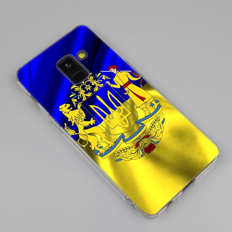 Горячая украинский флаг силиконовый чехол для Samsung Galaxy A50 A30 A10 A40 A6 A8 плюс A9 A5 A7 2018
