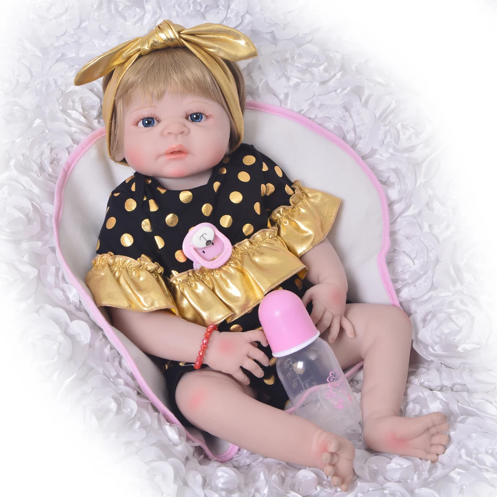 KEIUMI Реалистичная кукла Reborn Baby 23 дюйма силиконовая для всего тела 57 см модная