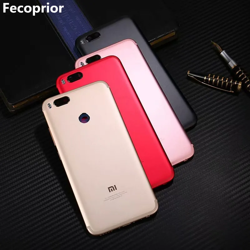 Mi A1 корпус для Xiao mi A1 mi 5X Металлическая задняя крышка на батарейках крышка для мобильного телефона запасные части с кнопками объектив