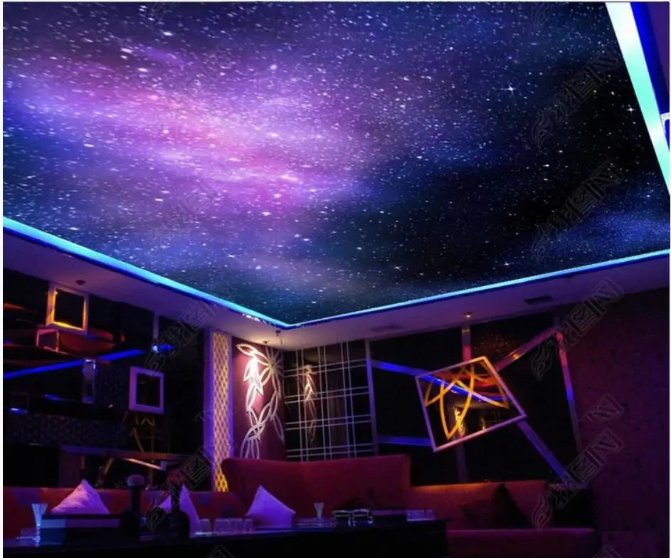 Пользовательские фото обои 3d потолочные космическое звездное фиолетовое зенит