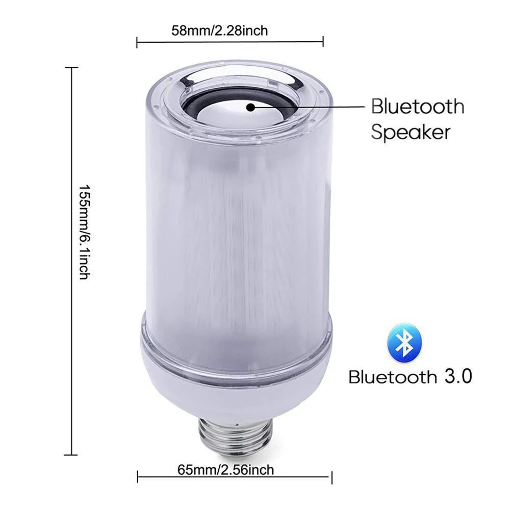 E27 8 W светодиодная RGB Лампочка Беспроводная колонка с Bluetooth Музыка Воспроизведение затемнения свет с 24 клавишами дистанционного управления рождественские огни