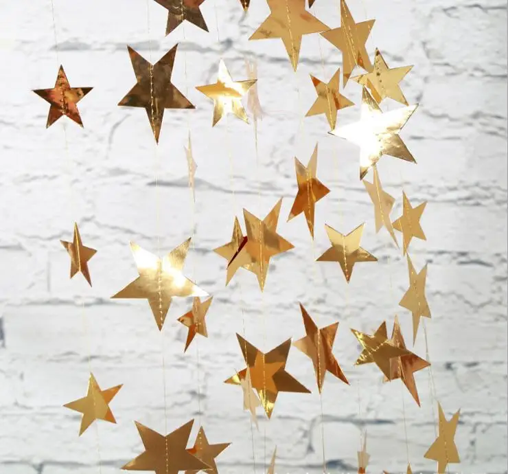 1 шт. настенная Бумажная гирлянда со звездами длиной 4 м|decorative decorative|decoration