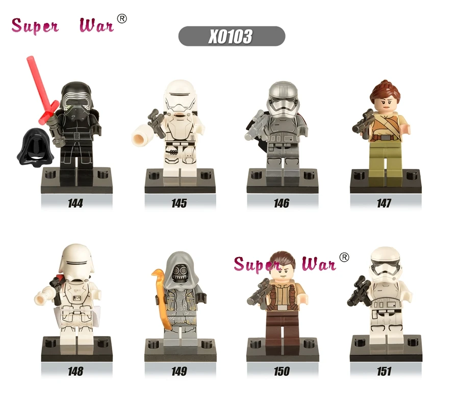 X0103 1 комплект серии 3 Leia Skywalker Yoda C3PO R2D2 Дарт Вейдер строительные блоки игрушки для детей - Цвет: X0103