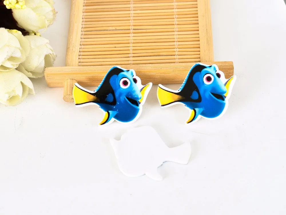 Мультфильм патч Немо фигурка рыбные промыслы плоское заднее украшение из смолы