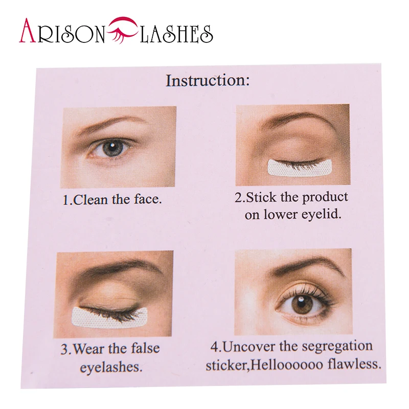 Arison Lashes 100 парт/Лот бумажные патчи подушечки под глаза для ресниц наклейки
