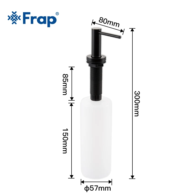 Frap Liquid Soap Dispenser for Kitchen Sink Hand Soap Dispenser ABS Plastic Bottle Stainless steel Kitchen Accessorie Y35001-1