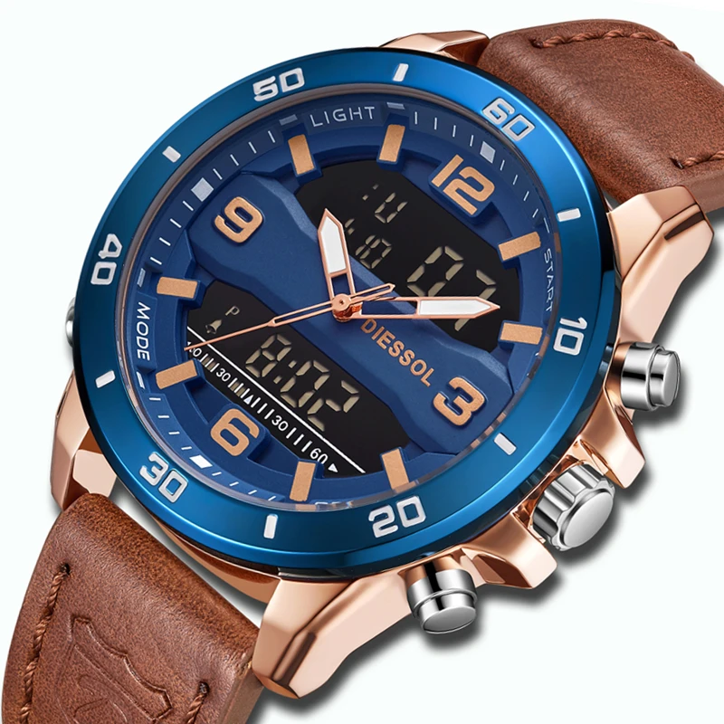 Дизсол брендовые роскошные часы мужские повседневные кварцевые спортивные