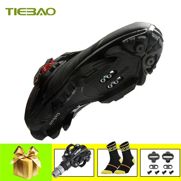 TIEBAO sapatilha ciclismo mtb велосипедная обувь SPD педали самофиксирующаяся дышащая обувь для горного велосипеда спортивная обувь для езды на велосипеде - Цвет: Pedals for 1413 B
