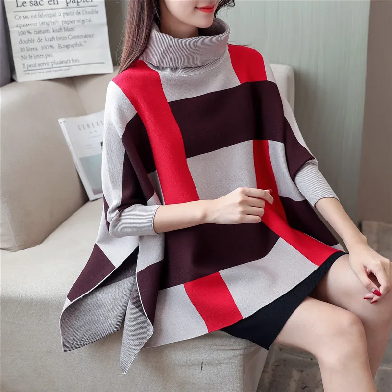 Осень и зима новая Корейская версия свободный толстый ворс большой вязаный