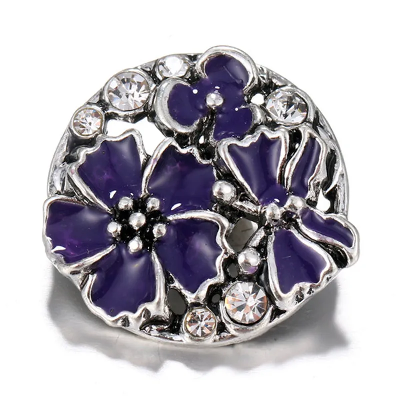 Удачи цветок Новые оснастки ювелирные изделия 18 мм очаровательные кнопки