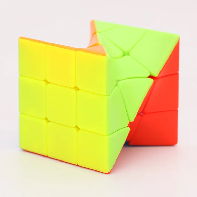QiYi Zcube 3x3x3 кручение волшебный куб цветной витой куб головоломка игрушка без наклеек Пазлы красочные Развивающие игрушки для детей