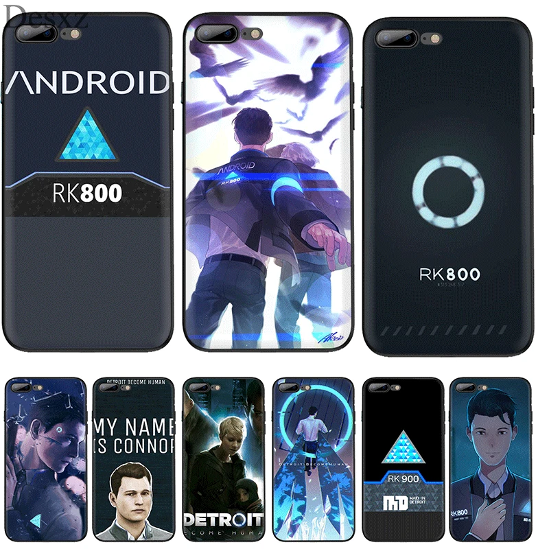 Чехол для телефона iPhone XR X XS Max 6 6S 7 8 Plus 5 5S SE силиконовый чехол Detroit Become Human RK800 Connor |
