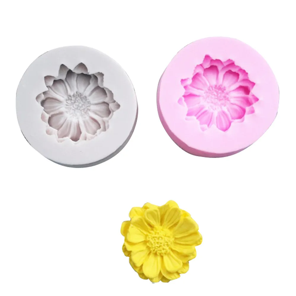 Цветок Цветущий стиль силиконовые помадки 3D торт плесень желе конфеты шоколада