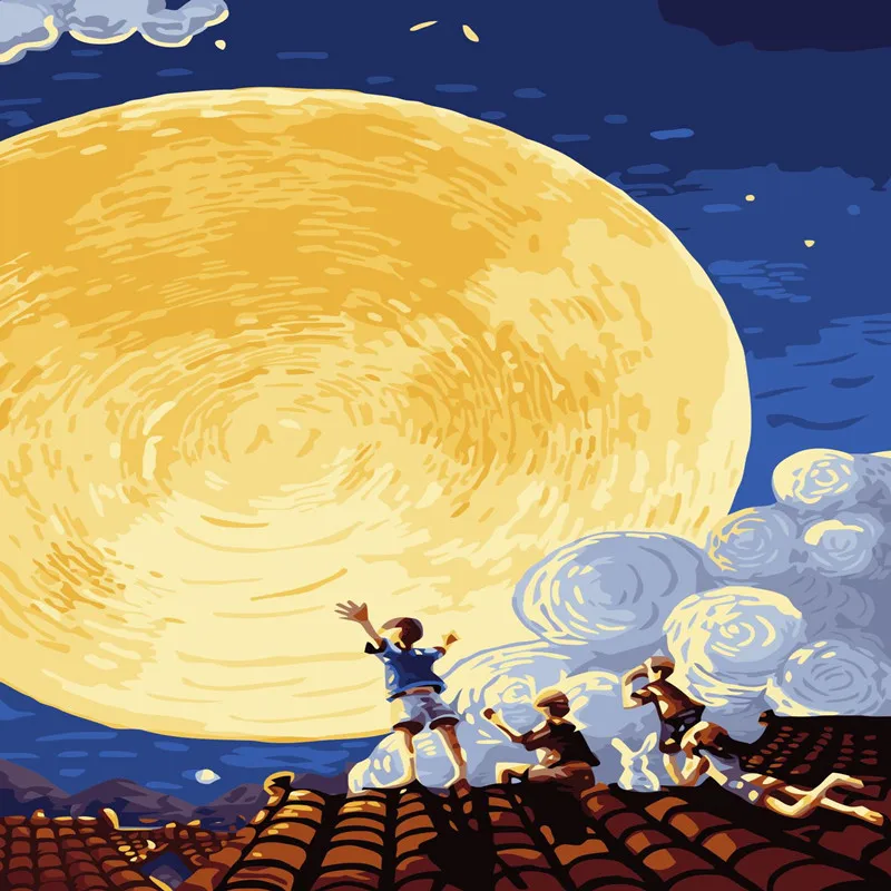 Луна детские поделки алмазов картина маслом по номерам настенные панно для