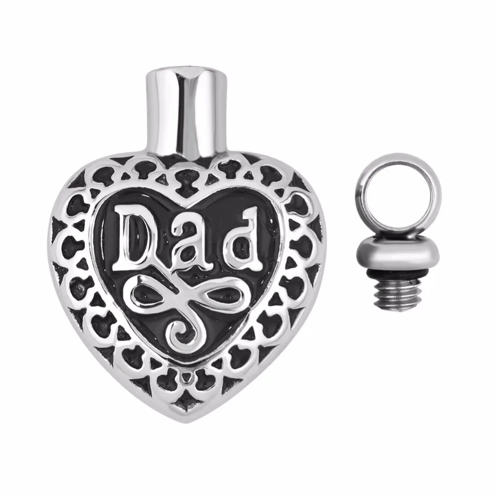 Uny урну пепел папа кремации Keepsake Ash Ожерелья для мужчин Подвески ПЭТ Мемориал