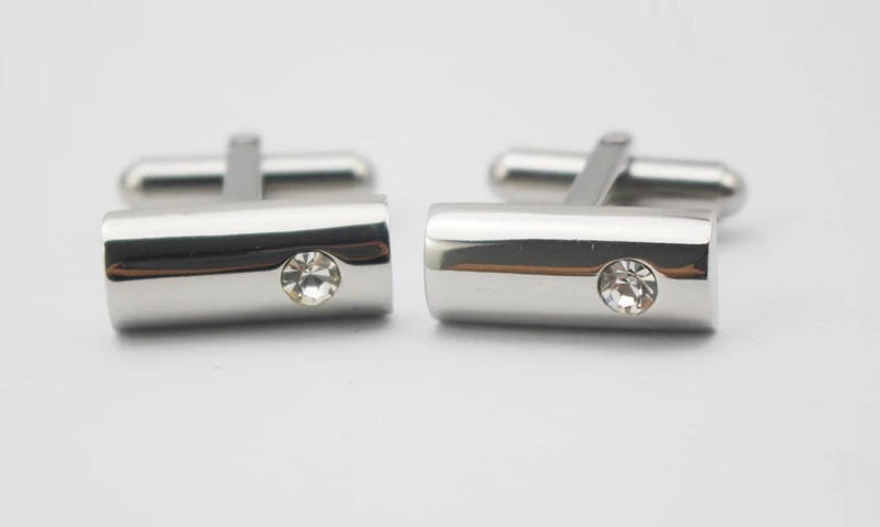 Блестящий серебряный цвет 316L запонки из нержавеющей стали Королевский